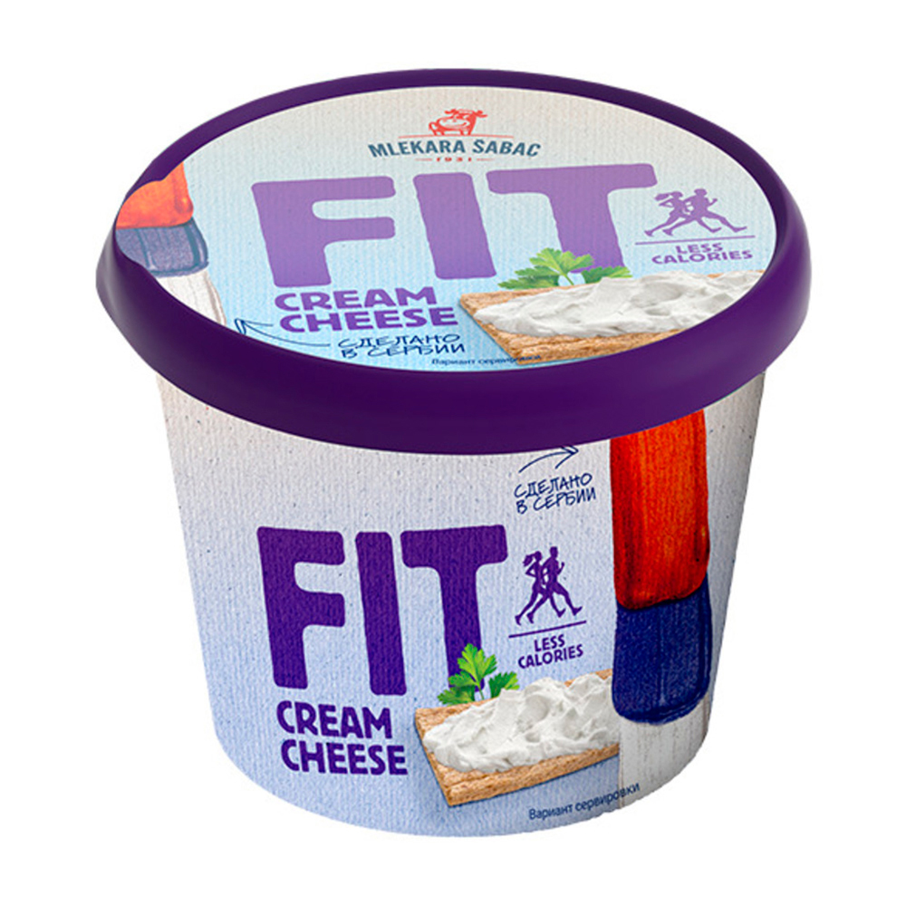 Изображение товара Сыр Мягкий Mlekara Sabac Fit Cream Cheese Сливочный 60% 250г
