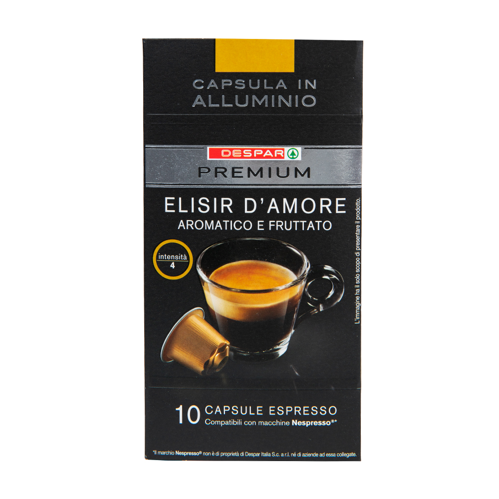 Изображение товара Кофе Молотый DESPAR PREMIUM Elisir Damore 10 Капсул