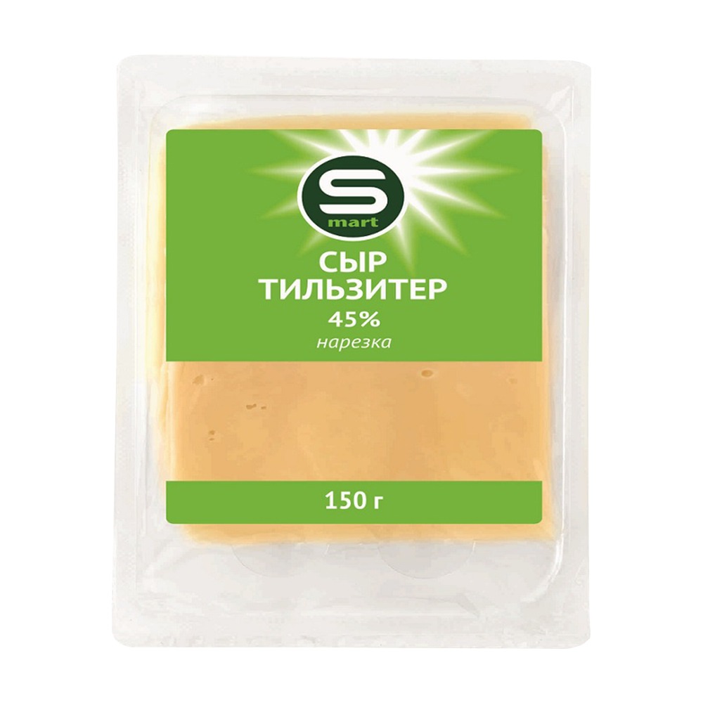 Изображение товара Сыр SMART Тильзитер Нарезка 45% 150 г