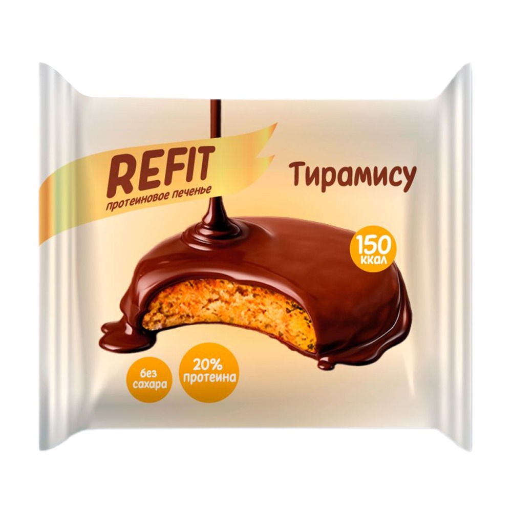 Изображение товара Печенье Refit Протеиновое в Шоколаде Тирамису 40г