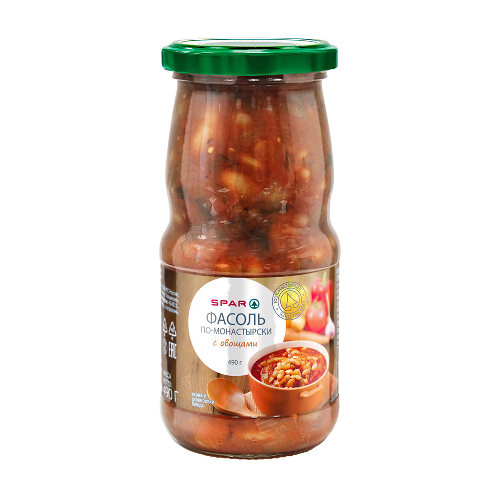 Изображение товара Фасоль SPAR с Овощами 490г