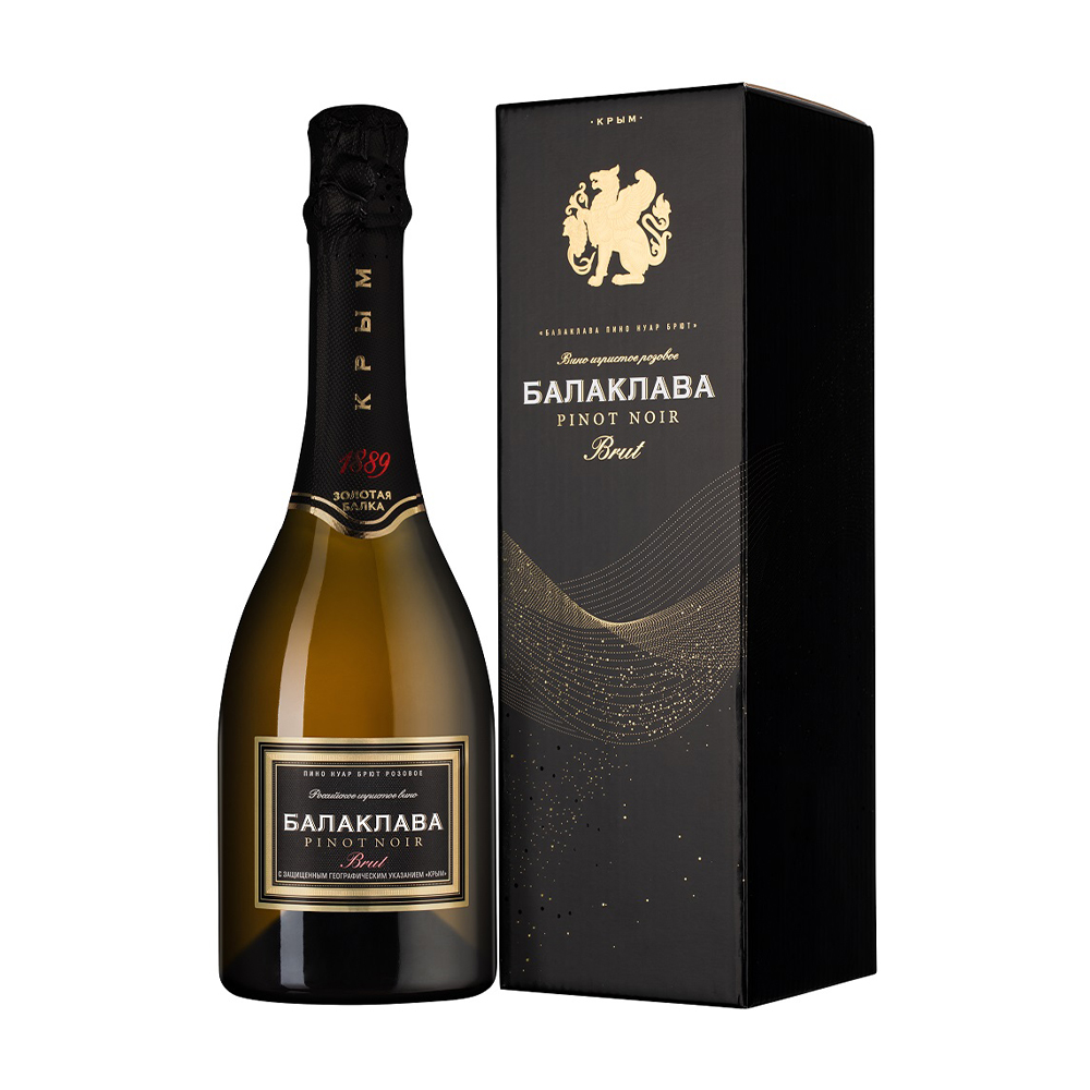 Изображение товара Вино Игристое Пино Нуар Балаклава роз Брют 11,5% 0,75л п/у