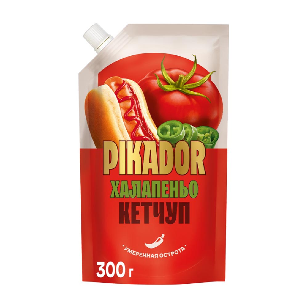 Изображение товара Кетчуп Pikador Халапеньо 300г дой-пак