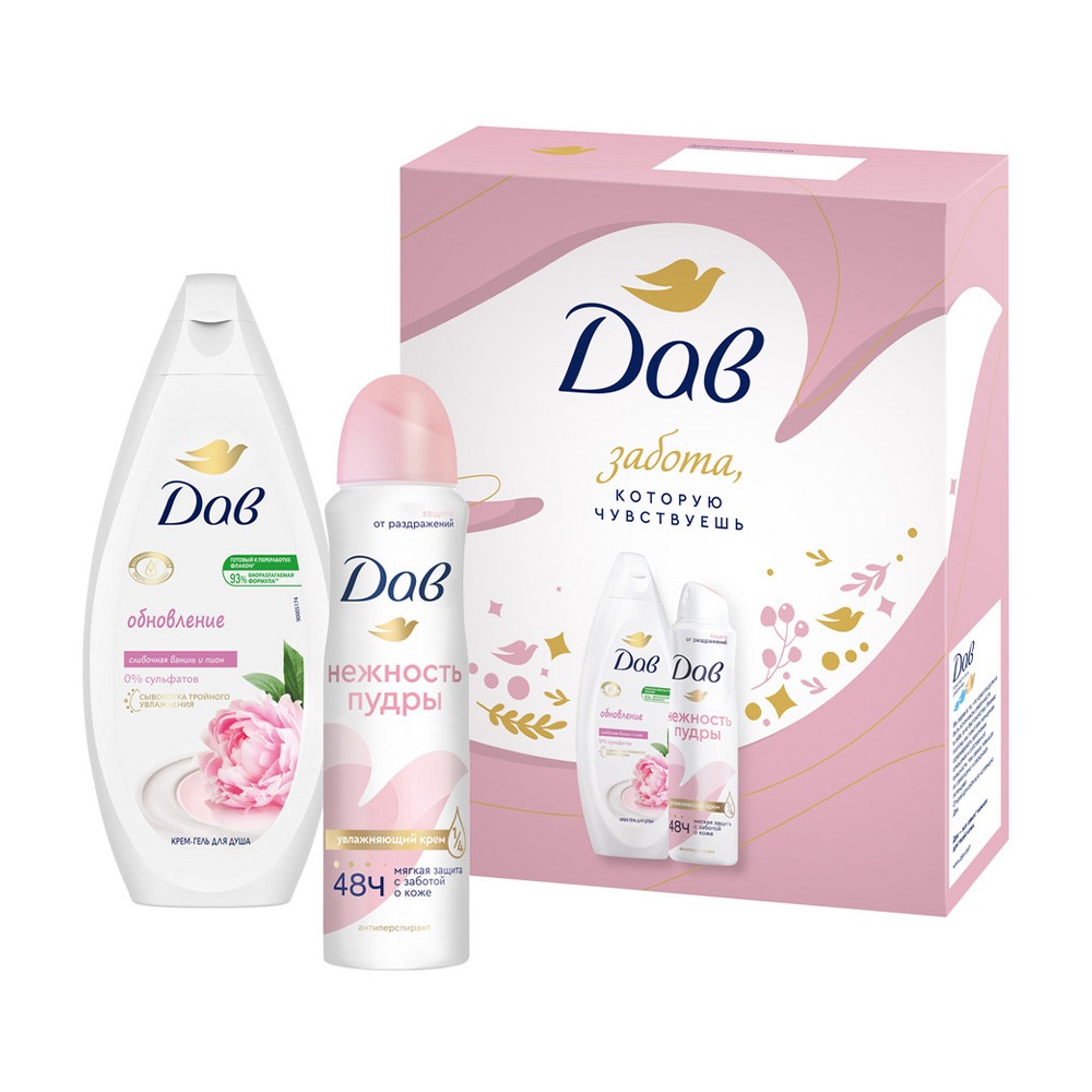 Изображение товара Набор Дав Гель для Душа 250мл + Дезодорант 150мл