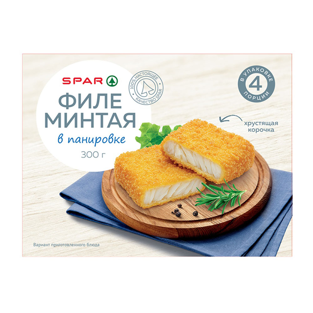 Изображение товара SPAR Филе минтая в панировке 300 г - готовый к жарке