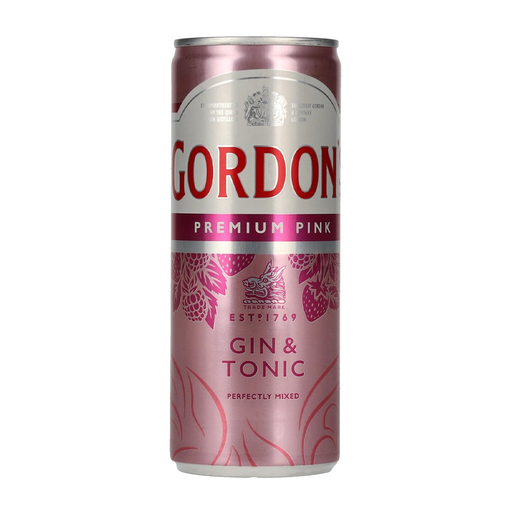 Изображение товара Напиток Слабоалкогольный Гордонс Пинк Тоник 6,4% 0,25л