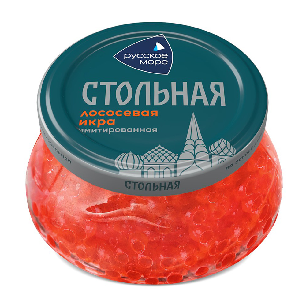 Изображение товара Икра Лососевая Имитированная Стольная Красная 230г