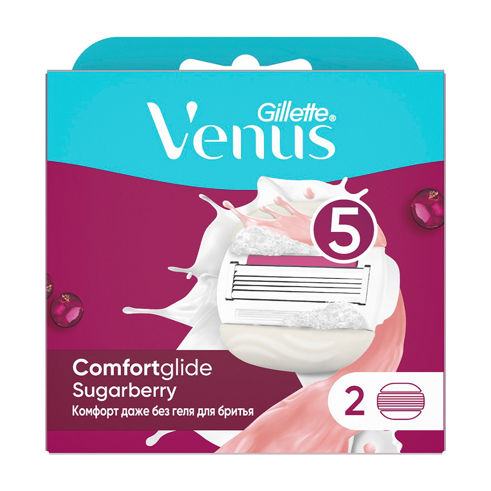 Изображение товара Сменные Кассеты Gillette Venus Comfortglide Sugarberry 2шт