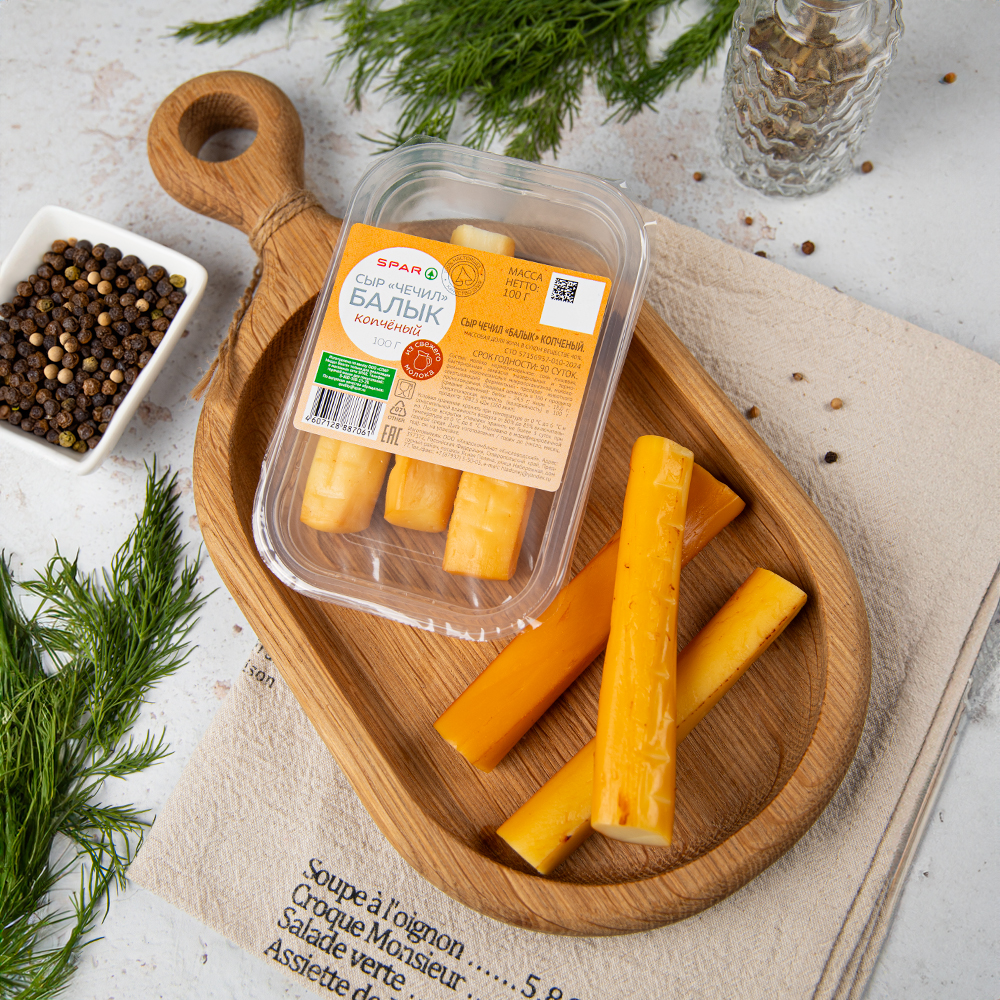 Изображение товара Сыр SPAR Чечил Балык Копченый 40% 100г