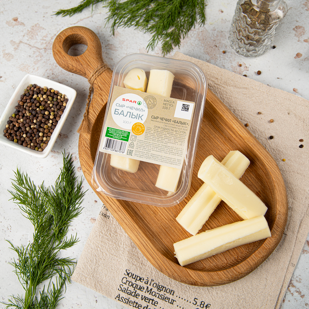 Изображение товара Сыр SPAR Чечил Балык 40% 100г