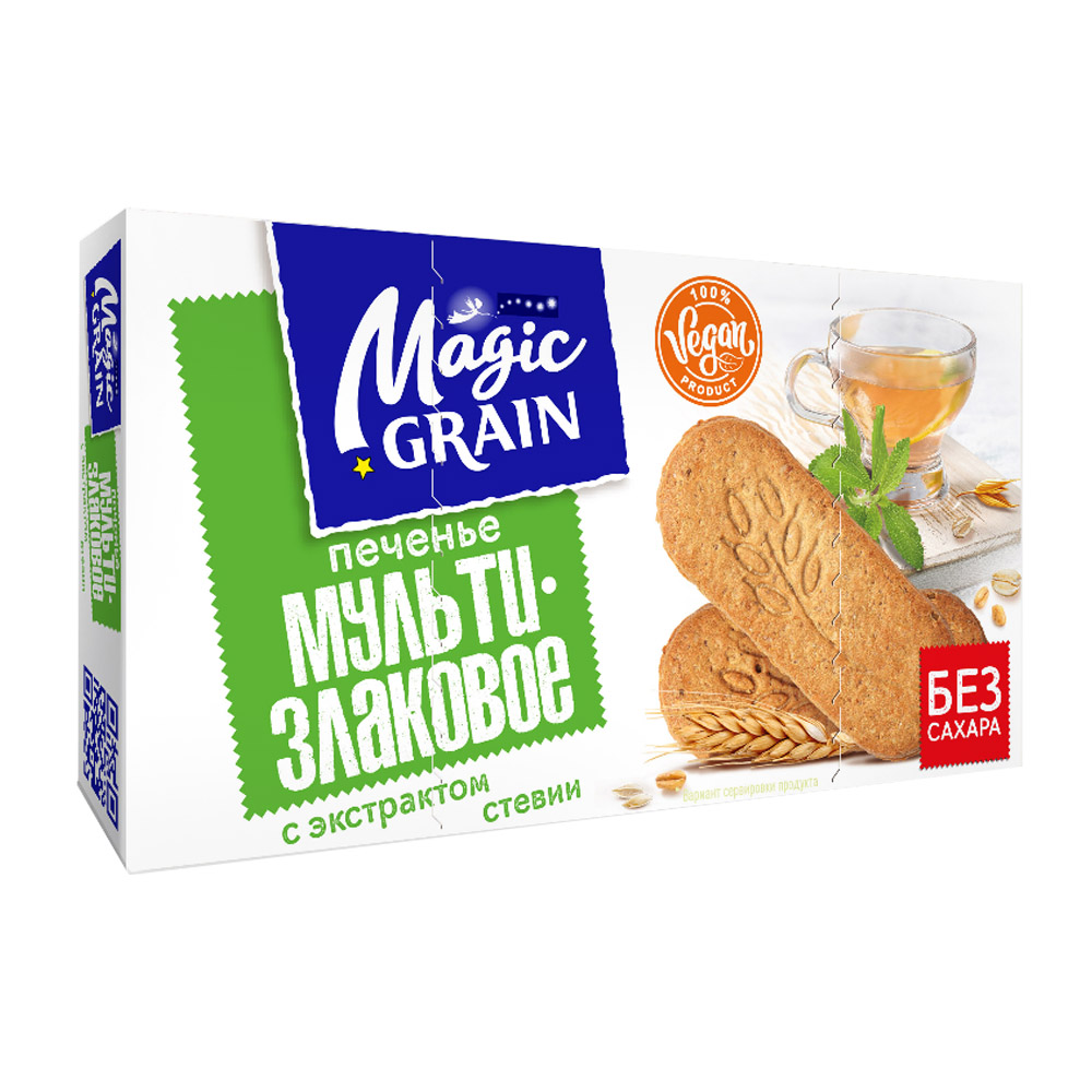 Изображение товара Magic Grain Мультизлаковое печенье с экстрактом стевии 150 г