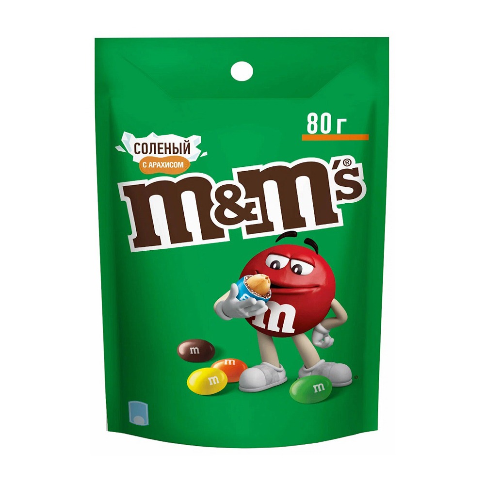 Изображение товара Драже M&Ms Соленый Арахис 80г Изображение товара Драже M&Ms Соленый Арахис 80г