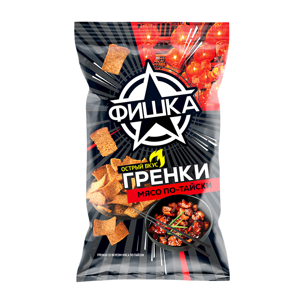 Изображение товара Гренки Фишка Мясо по-Тайски 110г