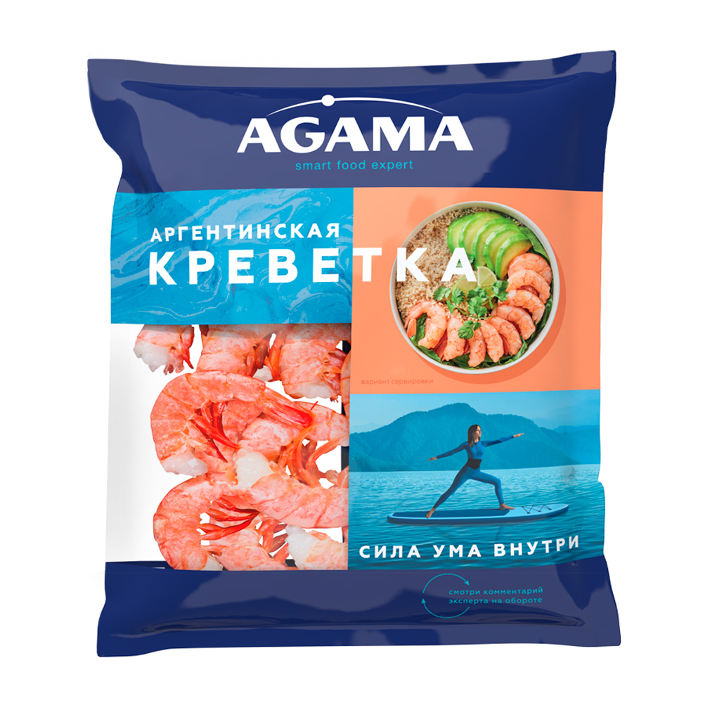 Изображение товара Креветки Аргентинские Agama Свежемороженые без Головы 450г