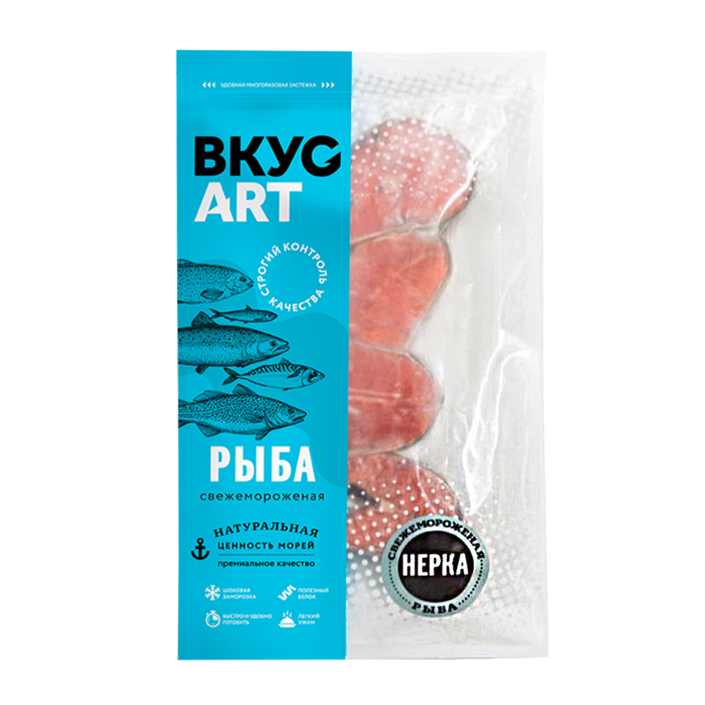 Изображение товара Стейк Нерки Дальневосточной Вкусарт Замороженный 500г