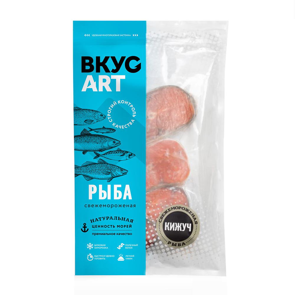 Изображение товара Стейк Кижуча Дальневосточного Вкусарт Замороженный 500г