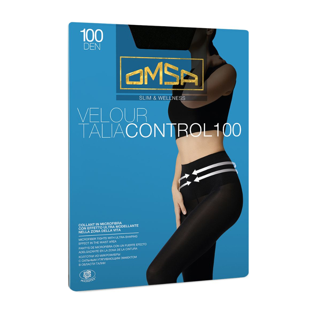 Изображение товара Колготки Omsa Velour Talia Control Nero 100 Den р.5