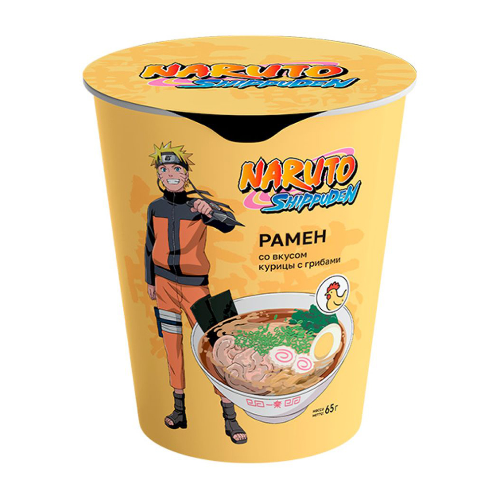Изображение товара Лапша Наруто Рамен со Вкусом Курицы с Грибами 65г