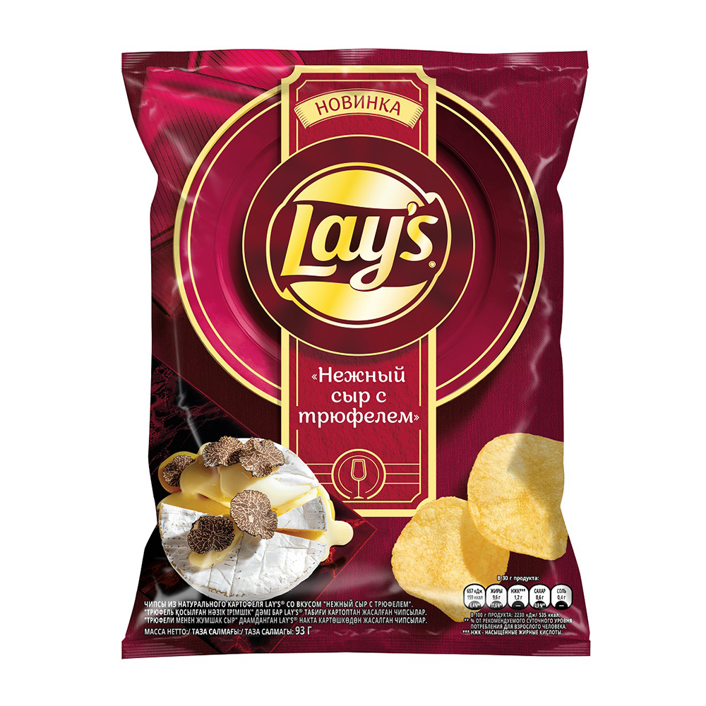 Изображение товара Чипсы Lays Нежный Сыр с Трюфелем 93г
