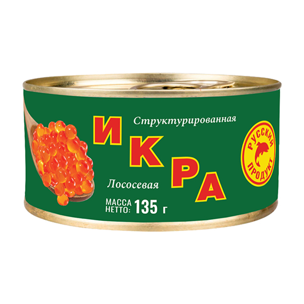 Изображение товара Икра Лососевая Структурированная Имитированная 135г ж/б