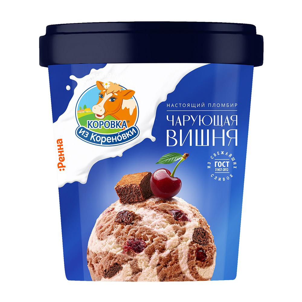 Изображение товара Мороженое Коровка из Кореновки Чарующая Вишня 0.3 кг