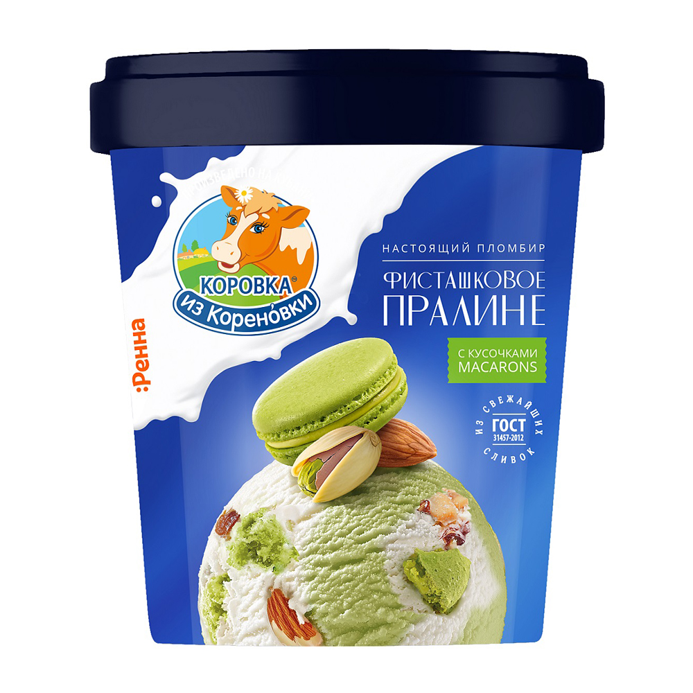 Изображение товара Пломбир Фисташковое пралине с макаронс 0,3 кг