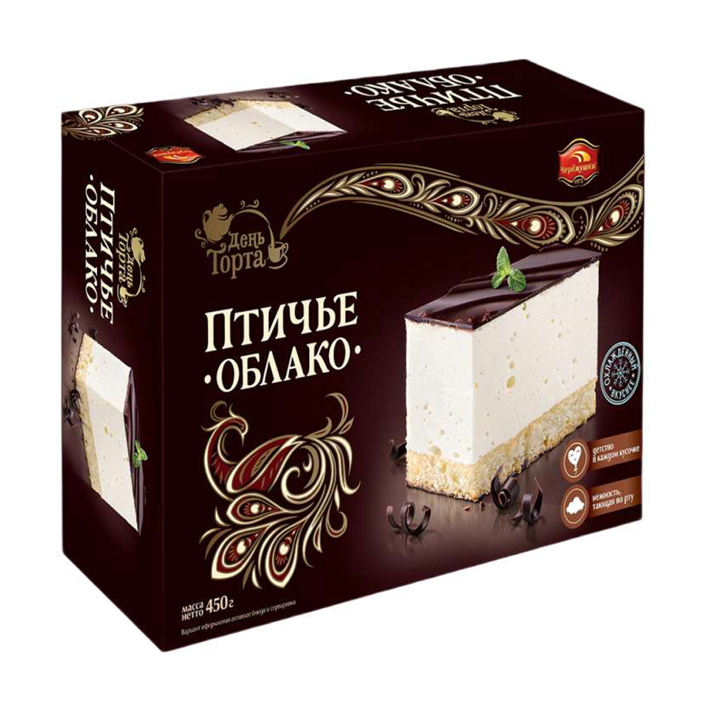 Изображение товара Торт Черемушки Птичье облако 450 г — легкий бисквитный десерт
