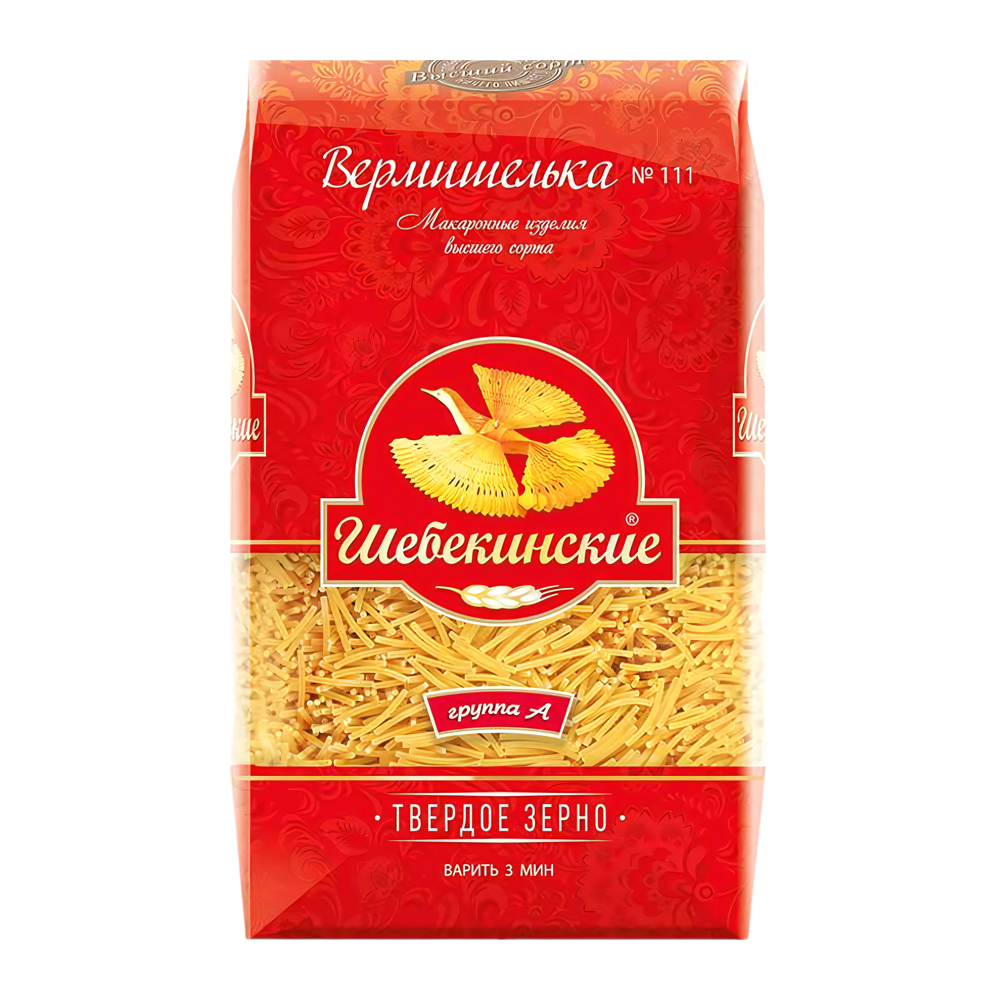 Изображение товара Вермишель Шебекинские No111 450 г - быстрая и вкусная паста