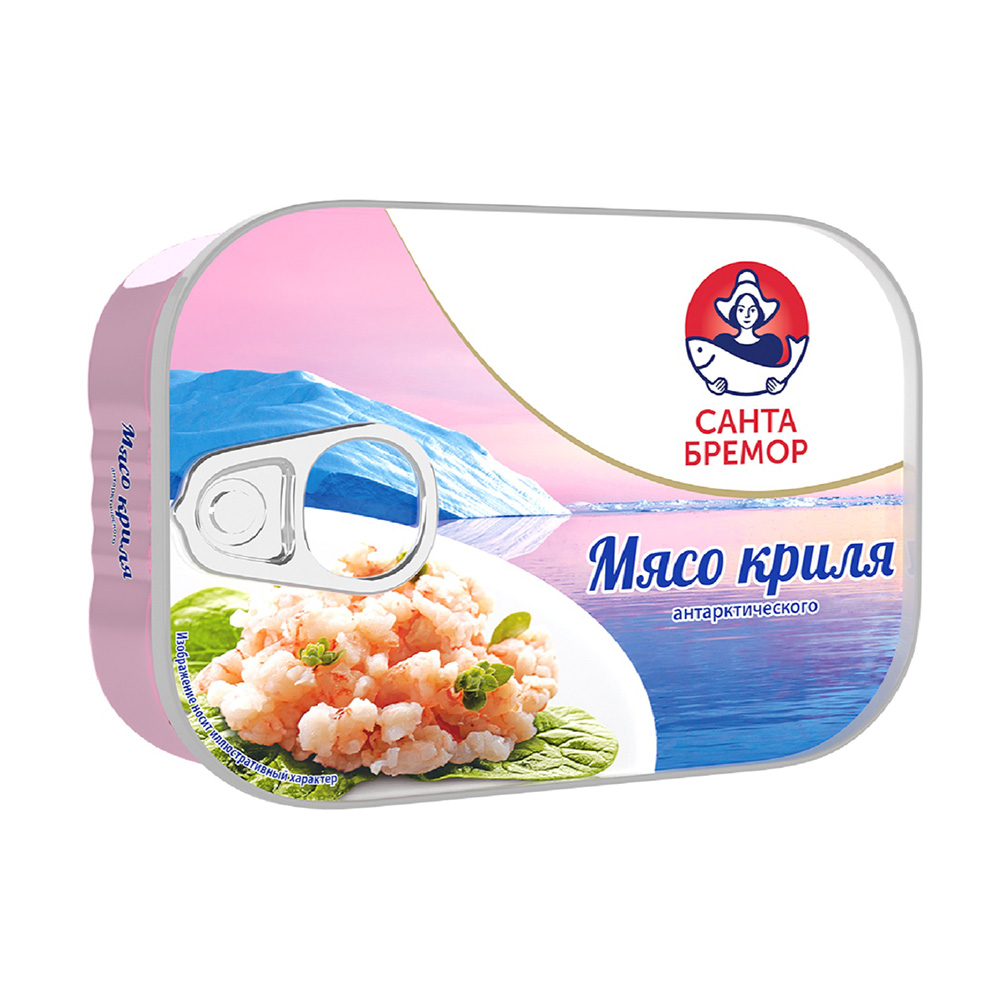 Изображение товара Штучный САНТА-БРЕМОР Мясо криля Антарктического в заливке 100 г