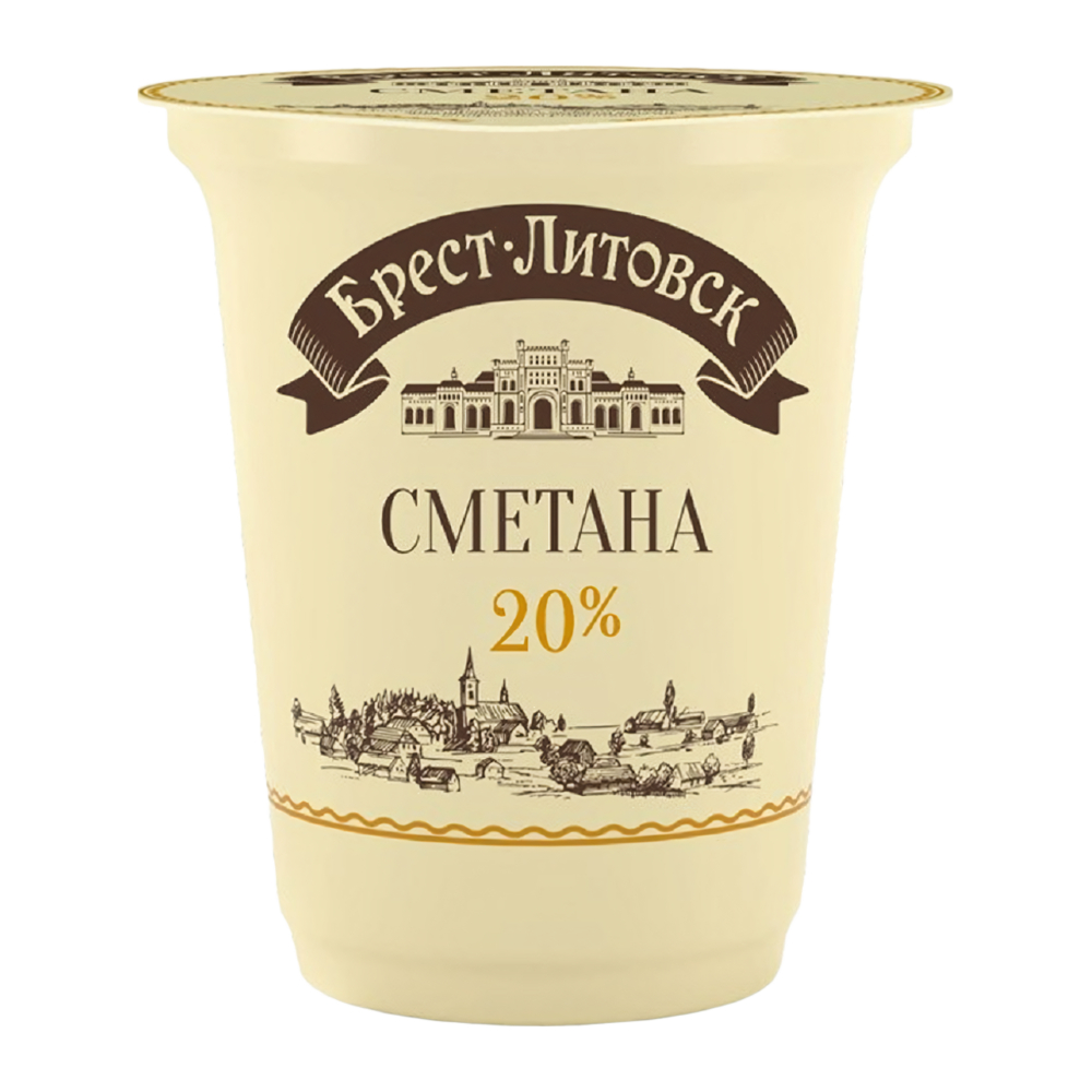Изображение товара Сметана Брест-Литовск 20% 300г