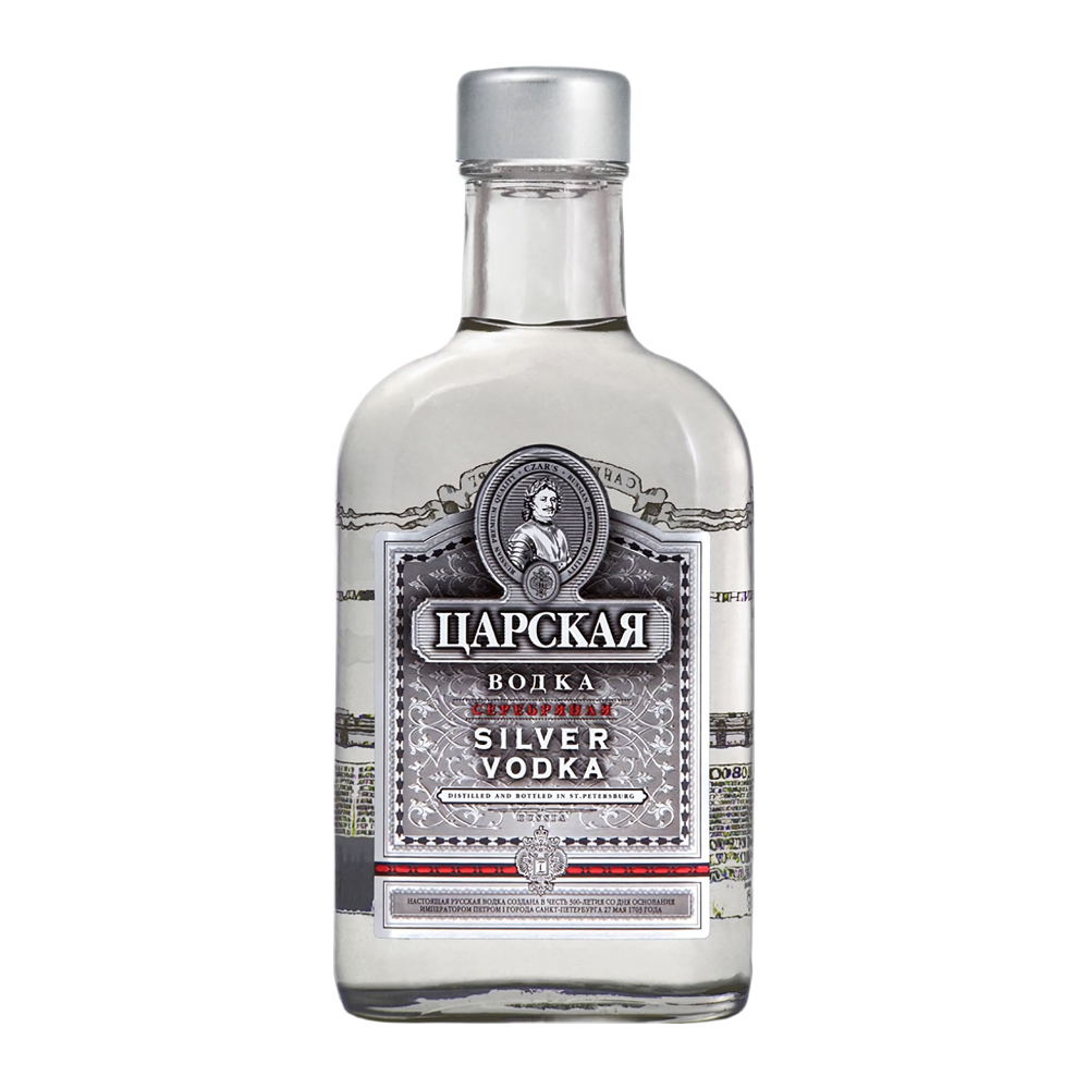 Изображение товара Водка Царская Серебряная Оригинальная 40% 0,25л