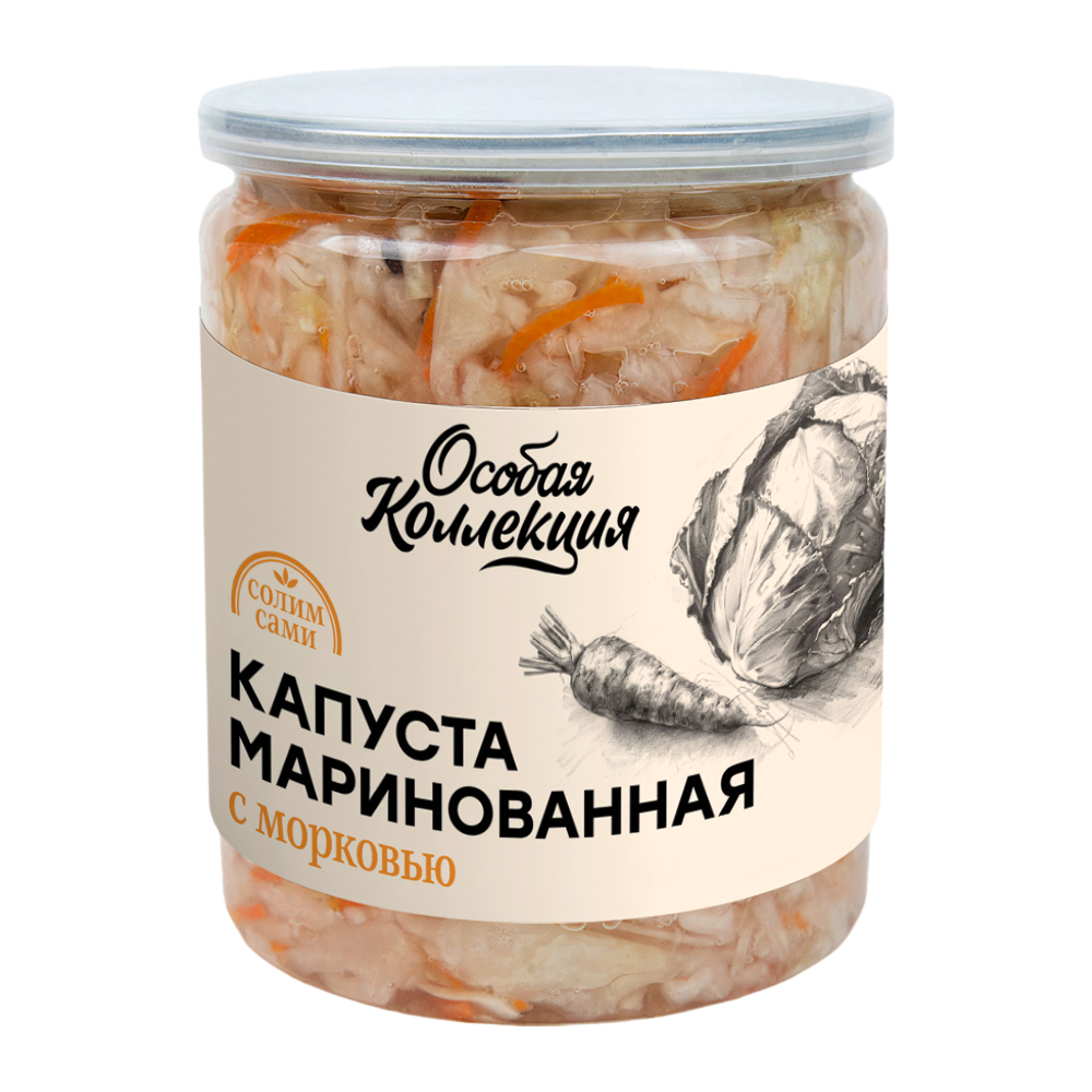 Изображение товара Капуста Особая Коллекция Маринованная с Морковью 500г