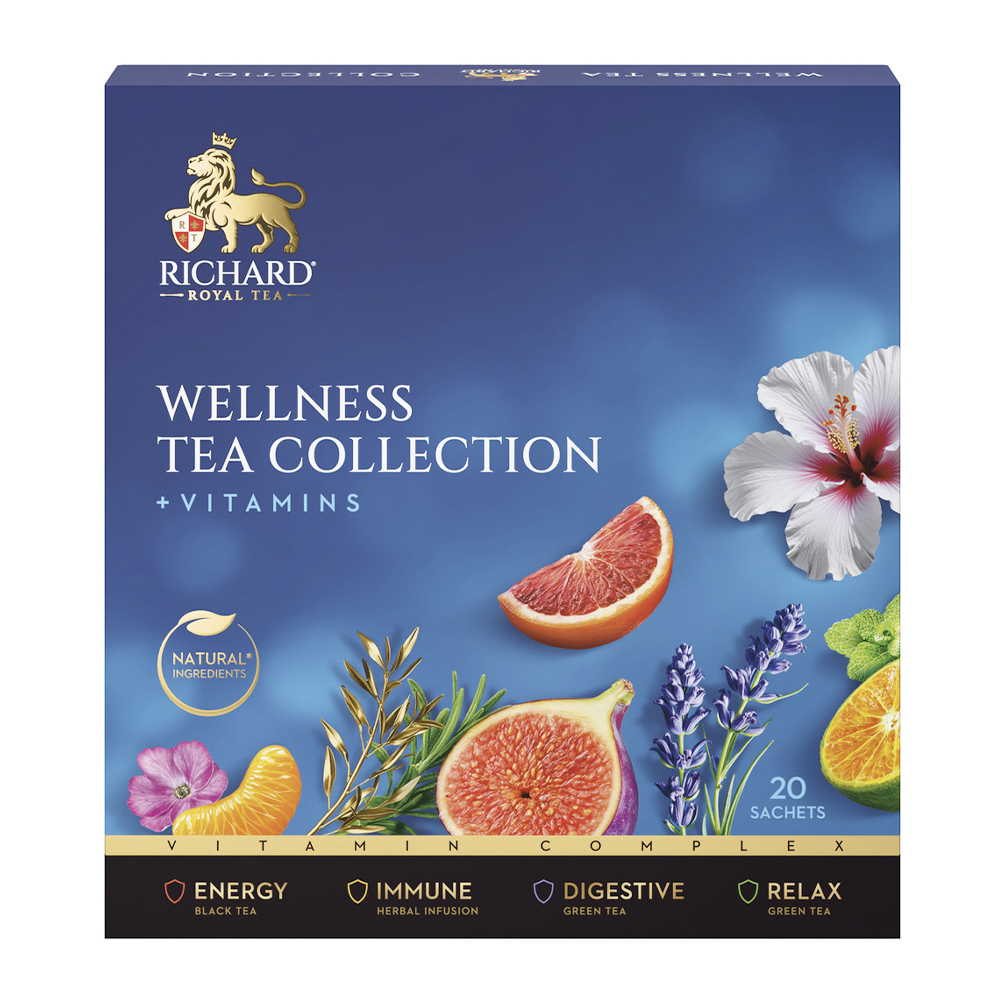 Изображение товара Richard Royal Wellness Tea Collection — чёрный чай, подарочный набор, 20 саше