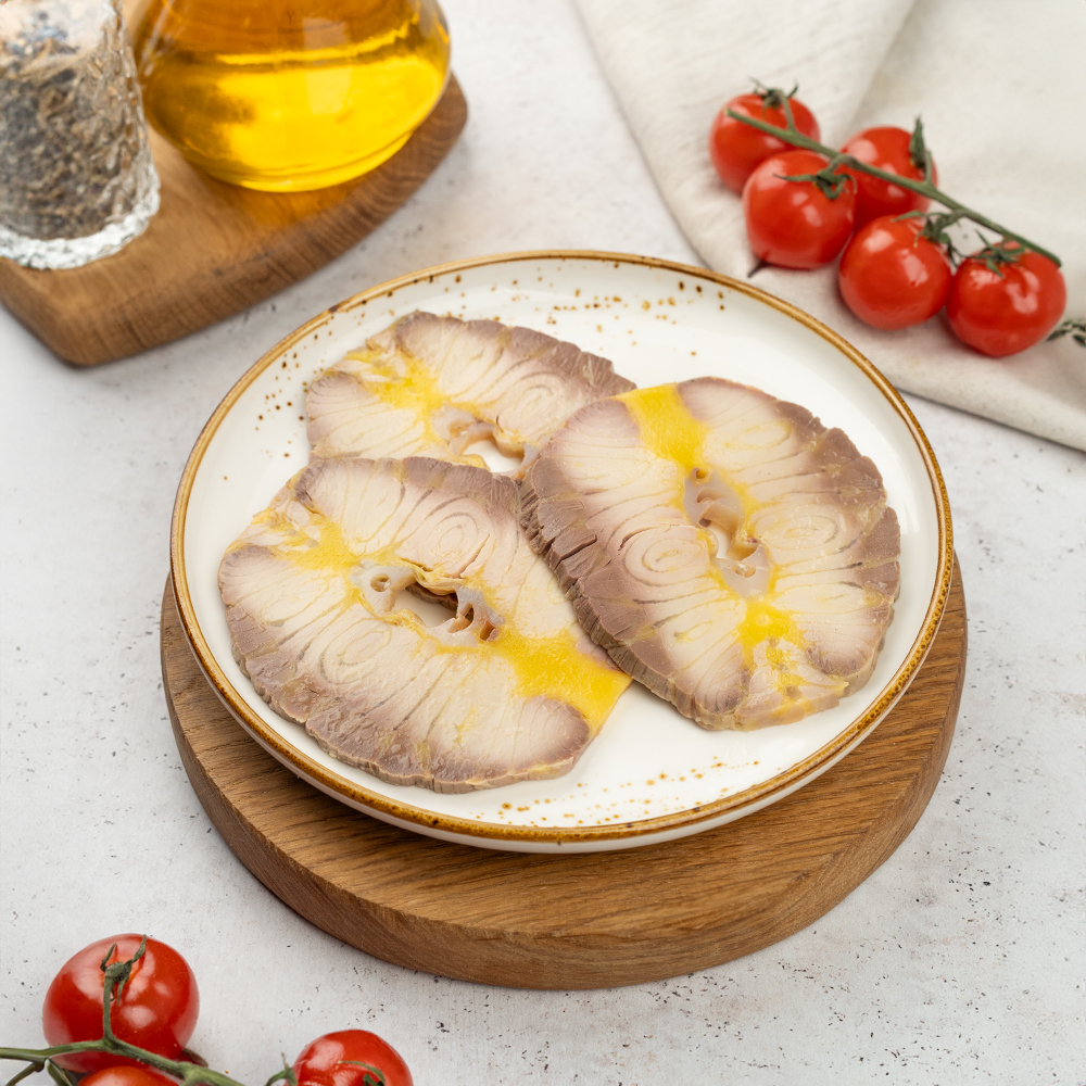 Изображение товара Осетр горячего копчения без кожи 399.90 ₽ за кг