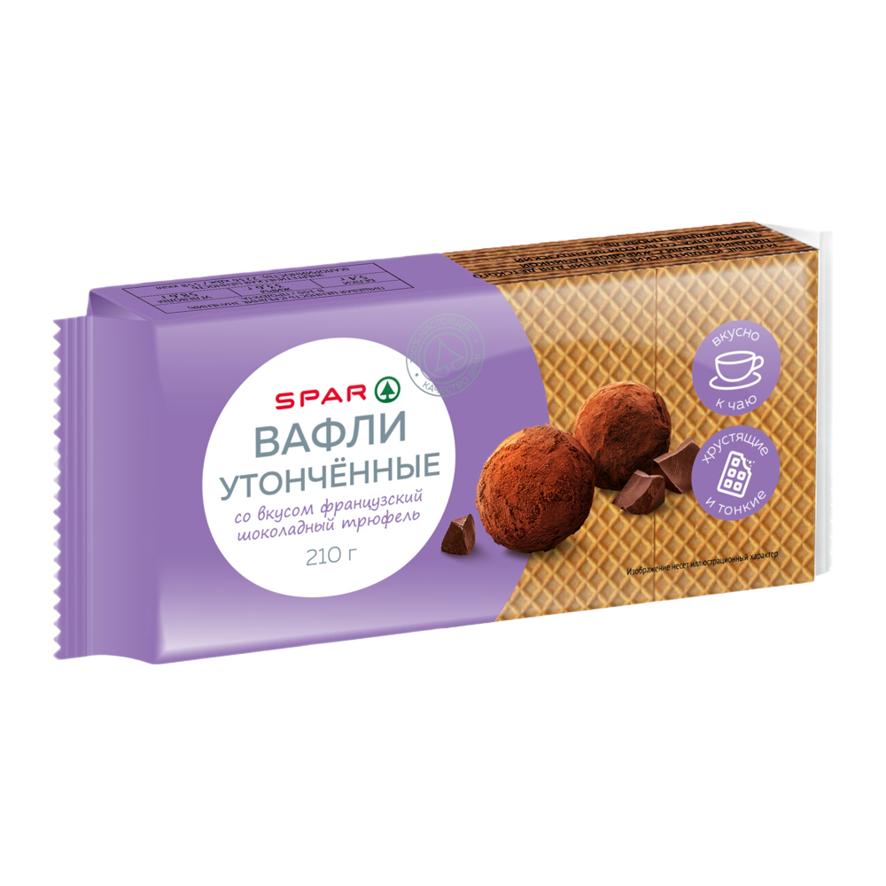Изображение товара SPAR Утонченные вафли с французским шоколадным трюфелем 210 г