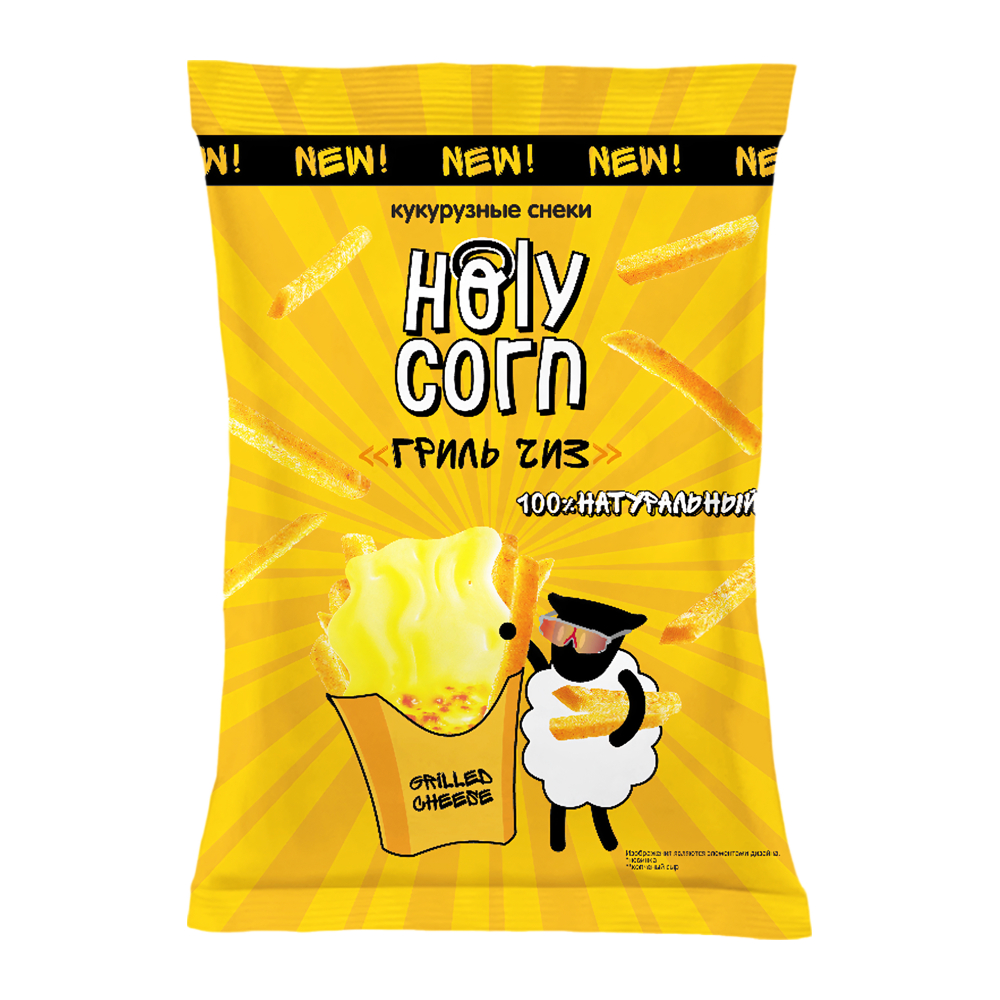 Изображение товара Снеки Кукурузные Holy Corn Гриль Чиз 30г
