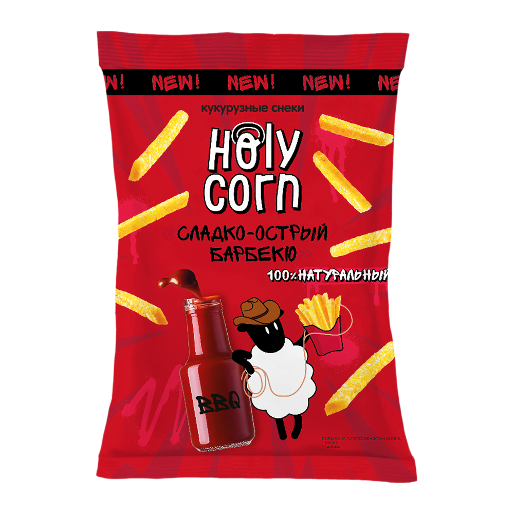 Изображение товара Снеки Кукурузные Holy Corn Сладко-Острый Барбекю 30г