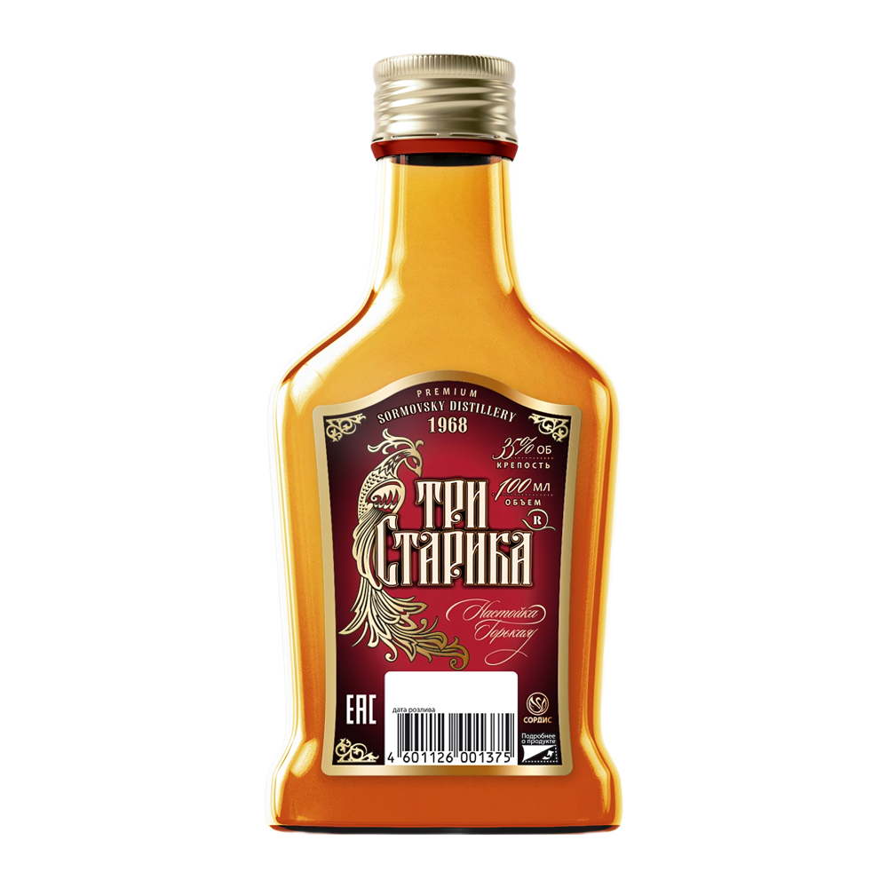 Изображение товара Настойка Горькая Три Старика 35% 0,1л