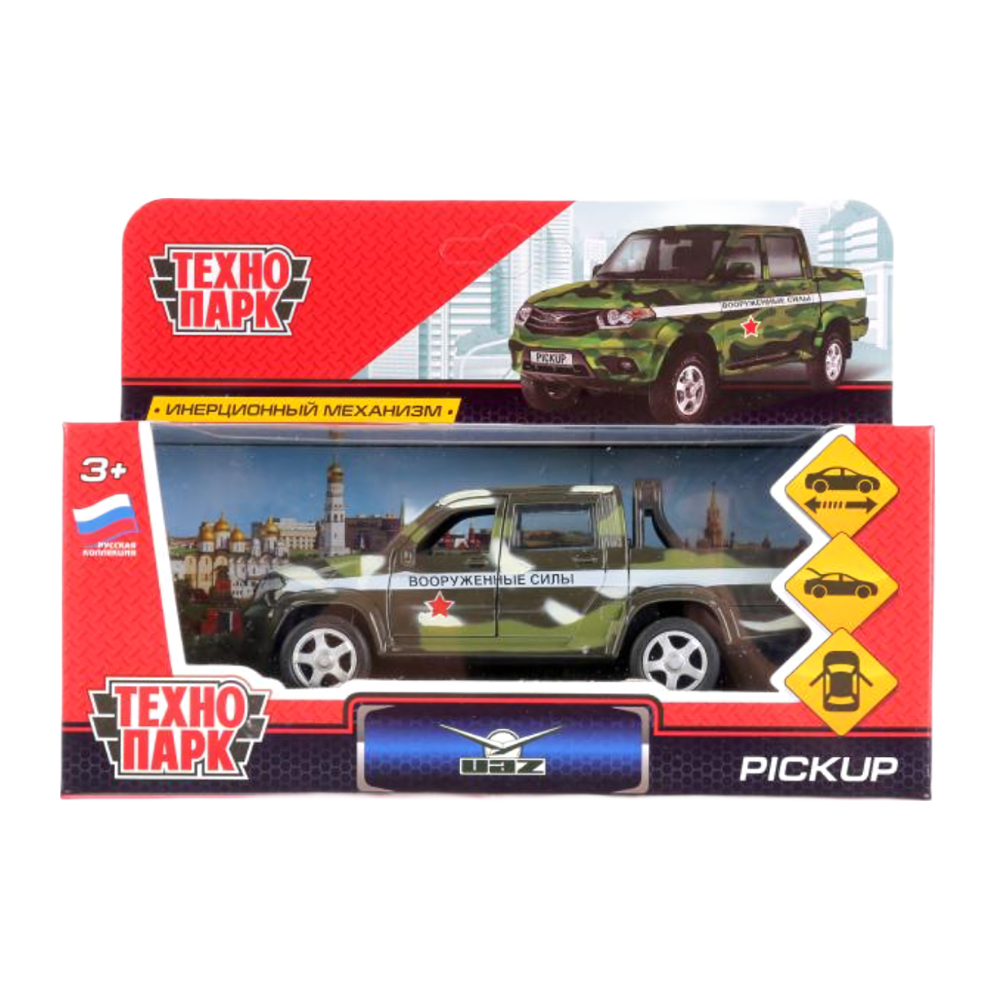 Изображение товара Машина Технопарк Металлическая Пикап Военный
