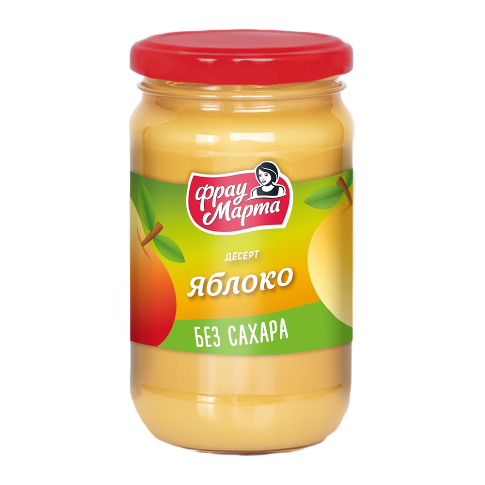 Изображение товара Десерт Фруктовый Фрау Марта Яблоко без Сахара 360г Стекло