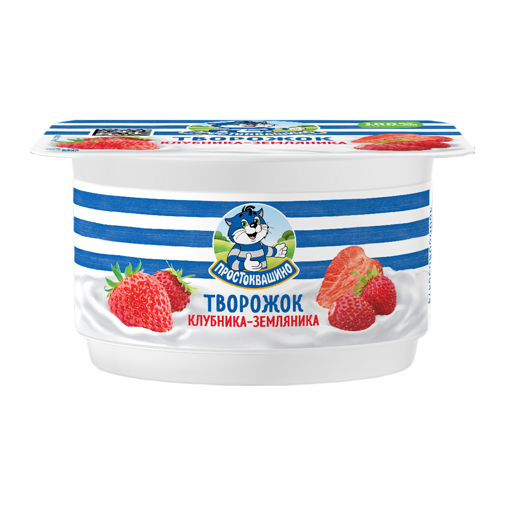 Изображение товара Творожок Простоквашино Клубника-Земляника 3,6% 110 г