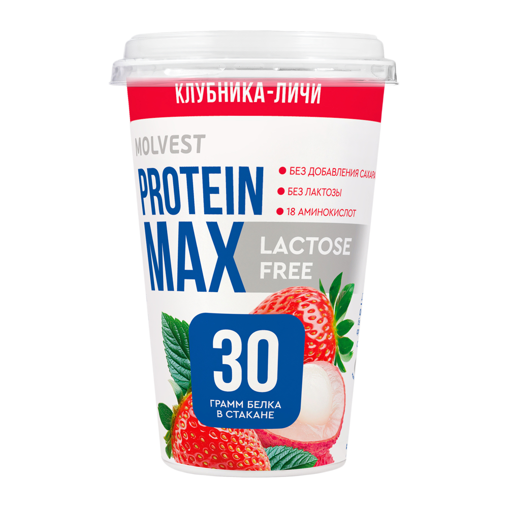 Изображение товара Напиток Molvest Protein Max Клубника Личи 240г