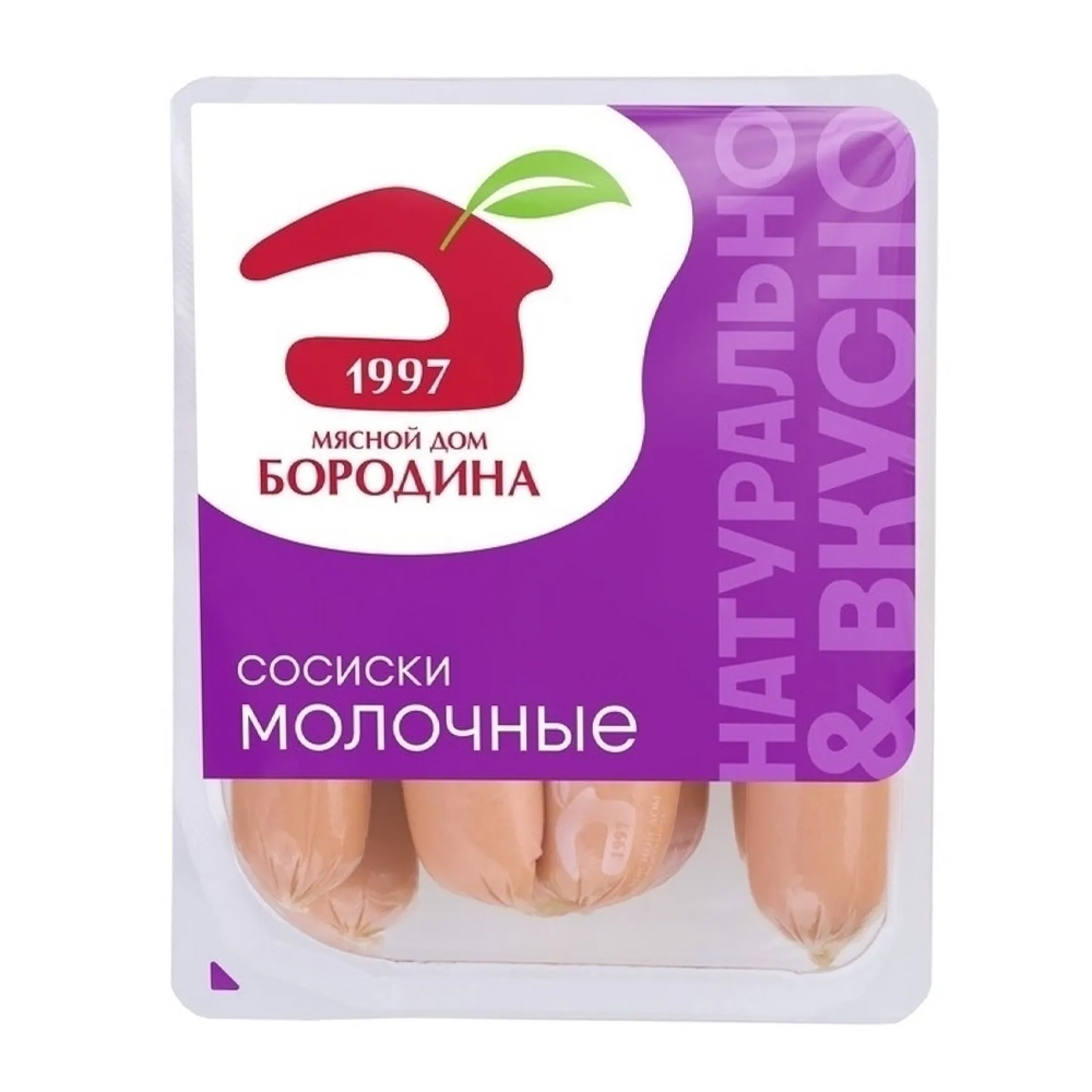 Изображение товара Сосиски Мясной Дом Бородина Молочные 380г