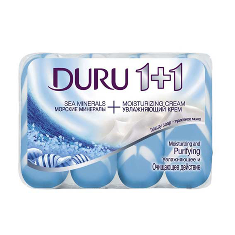 Изображение товара Крем-Мыло Duru 1+1 Морские Минералы Смягчающее 4*80г