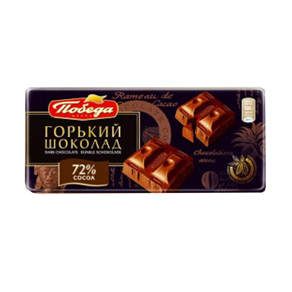 Изображение товара Горький шоколад Победа Вкуса 72% 100 г