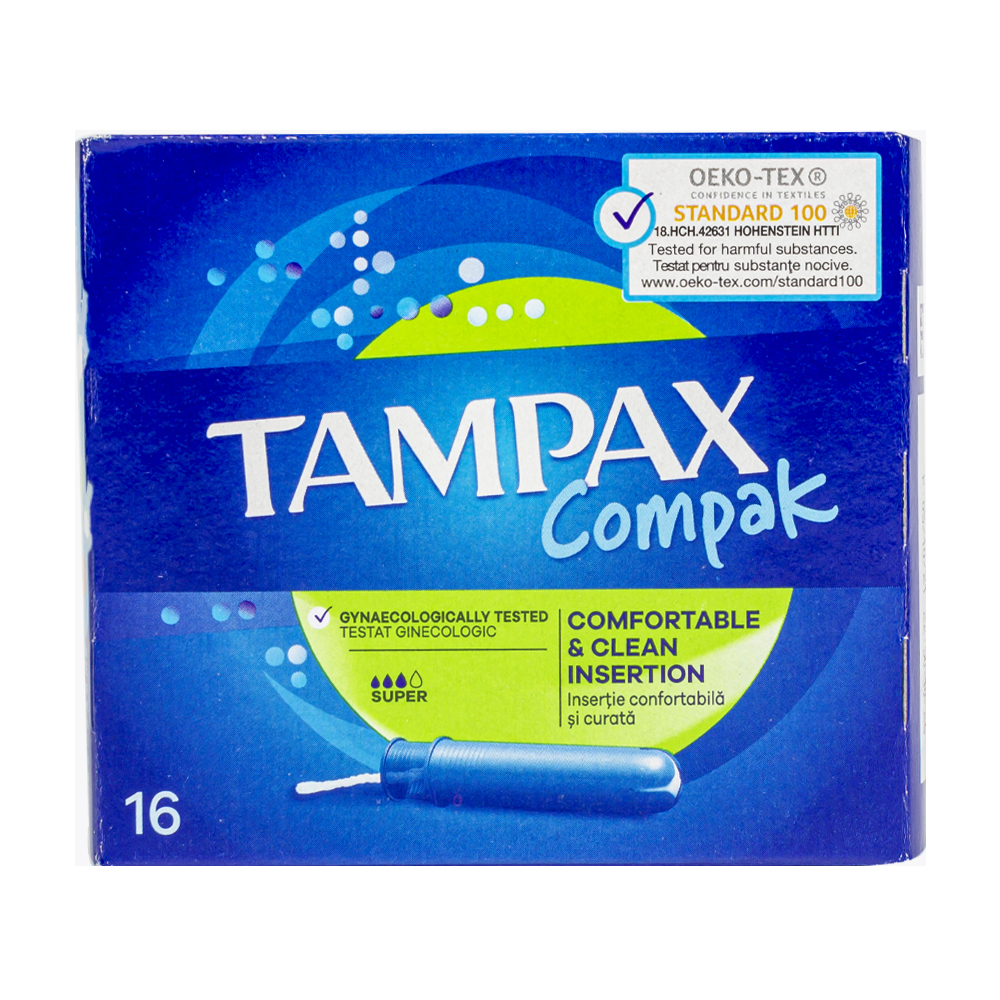 Изображение товара Тампоны Tampax с Аппликатором Compak Super Duo 16шт
