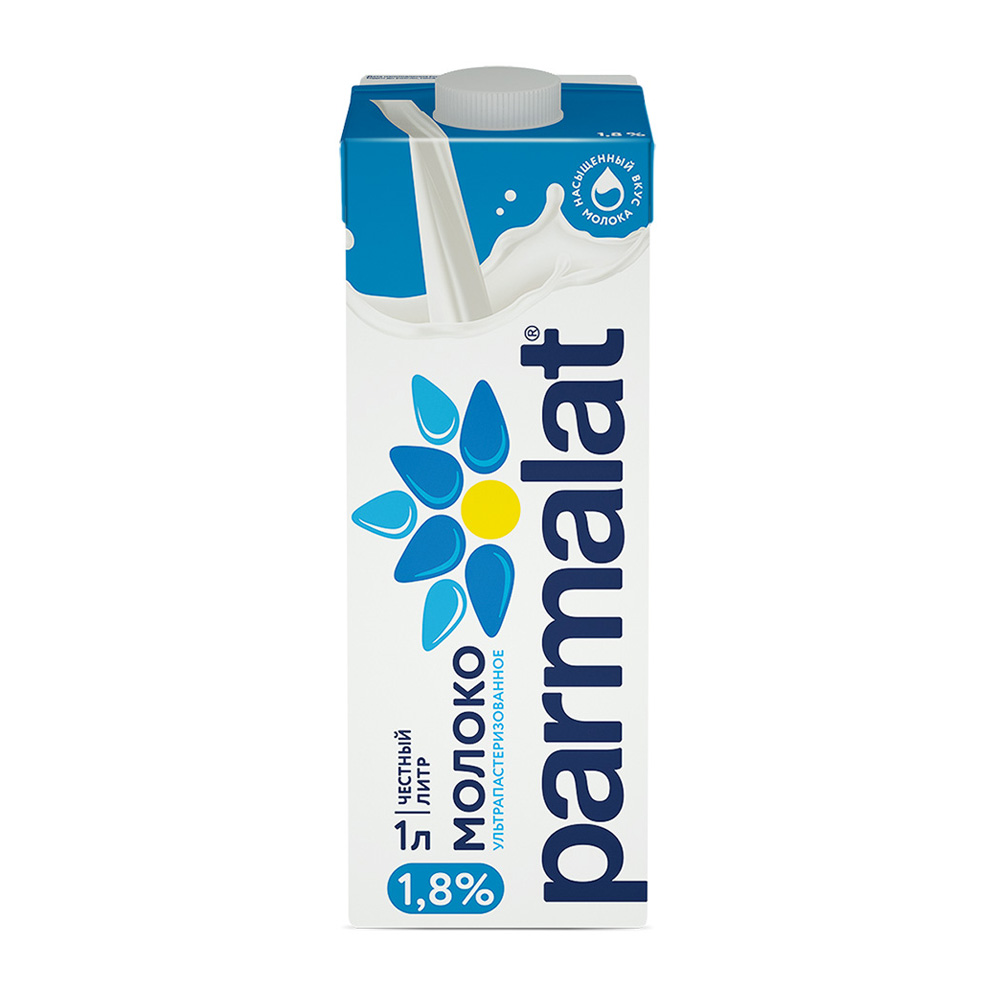 Купить молоко parmalat ультрапастеризованное 1,8% 1л с доставкой на дом ...