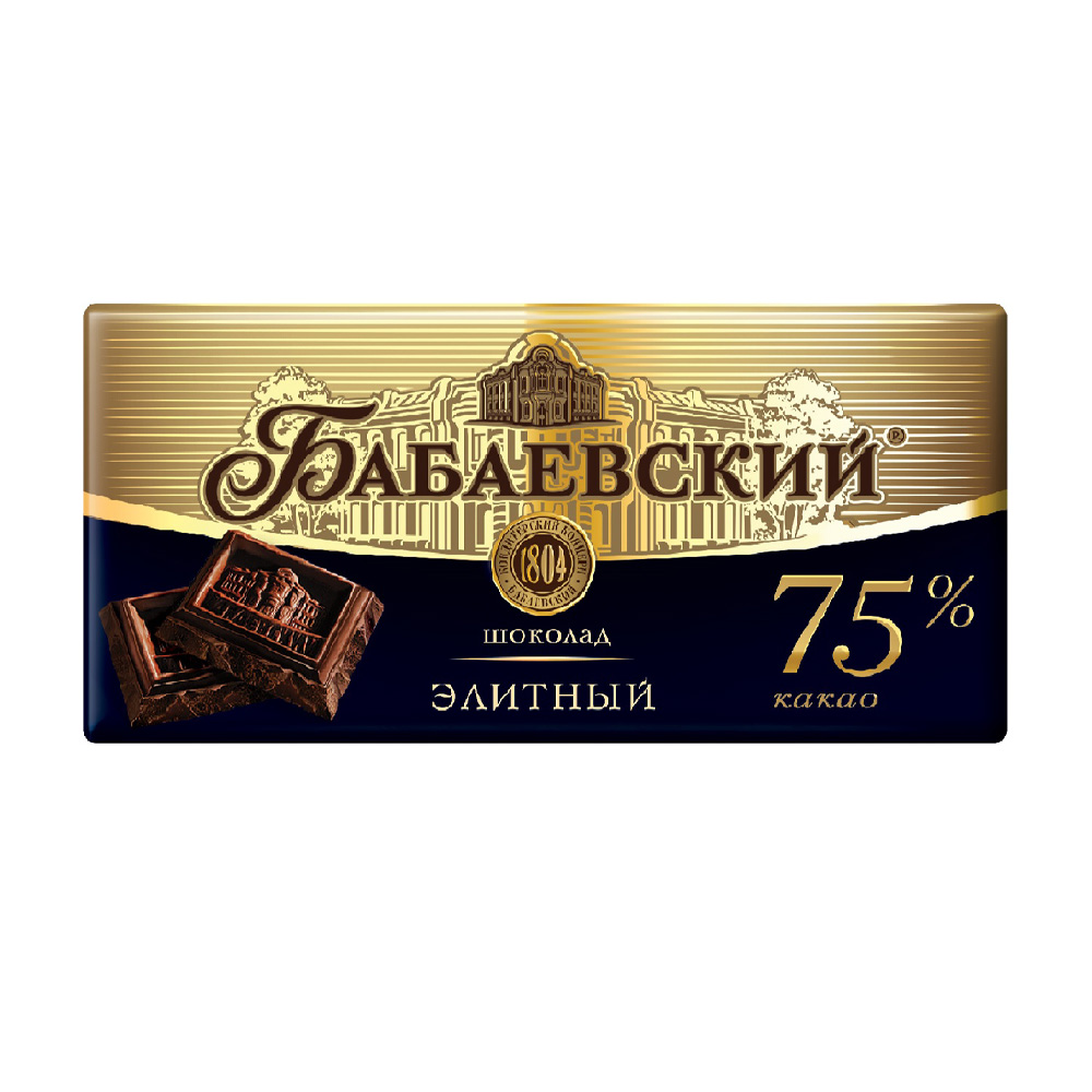 Купить шоколад бабаевский элитный 75% какао 200г с доставкой на дом в ...