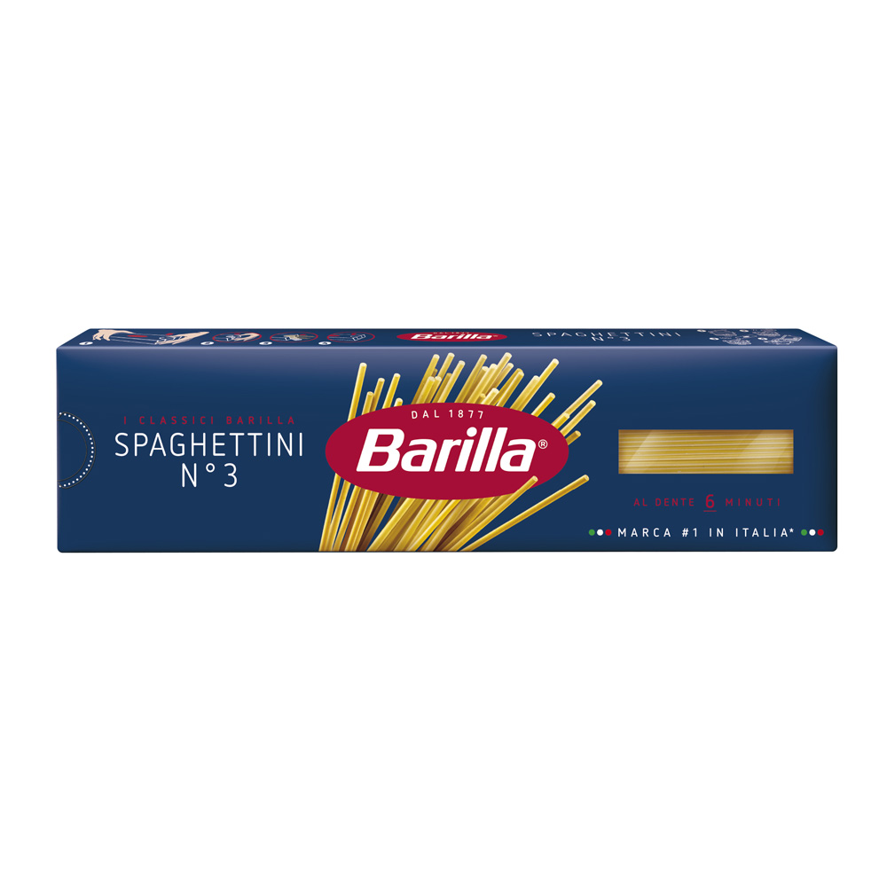 Изображение товара Barilla Спагеттини No3 450 г - идеальные для пасты al dente