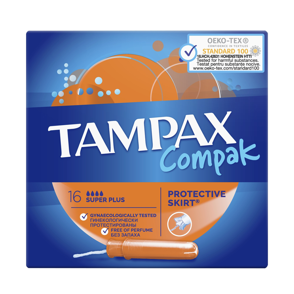 Изображение товара Тампоны Tampax с Аппликатором Compak Super Plus Duo 16шт